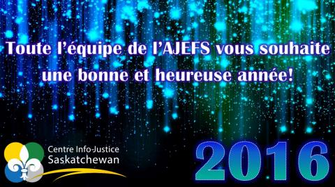 Bonne et heureuse année 2016!